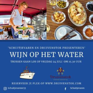 Wijnproeverij op het water Druivenstok