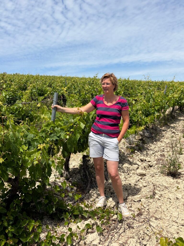 Maureen in wijngaard Spanje